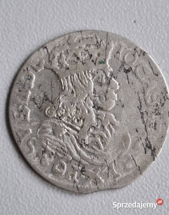 Szóstak 6 groszy Jan II Kazimierz 1663 r srebro