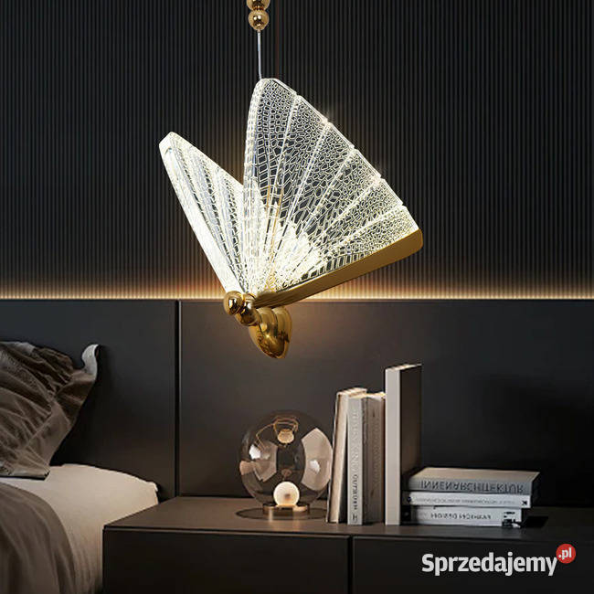 Żyrandol MOTYL M Złoty Glamour Lampa Wisząca mazowieckie Warszawa