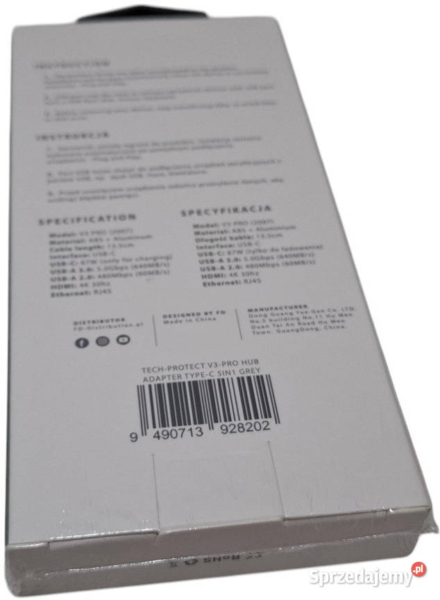 Adapter USBC 5w1 V3 PRO 5IN1 HUB Tech Protect Czeladź