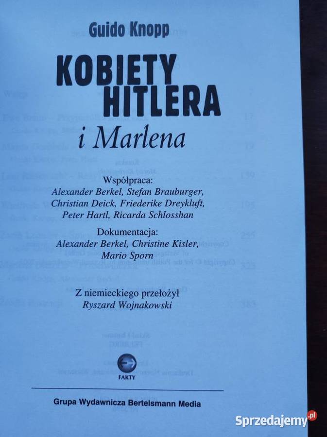 Kobiety Hitlera i Marlena Guido Knopp Książki i Podręczniki Kielce