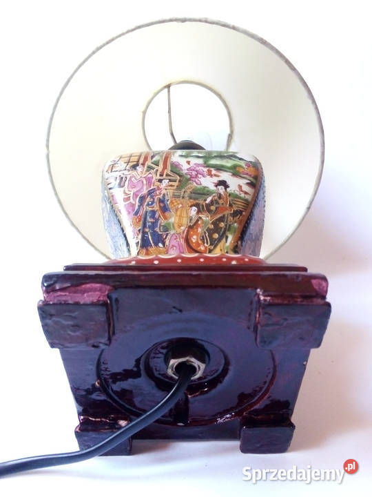 chińska porcelanowa lampa stołowa vintage Częstochowa sprzedam