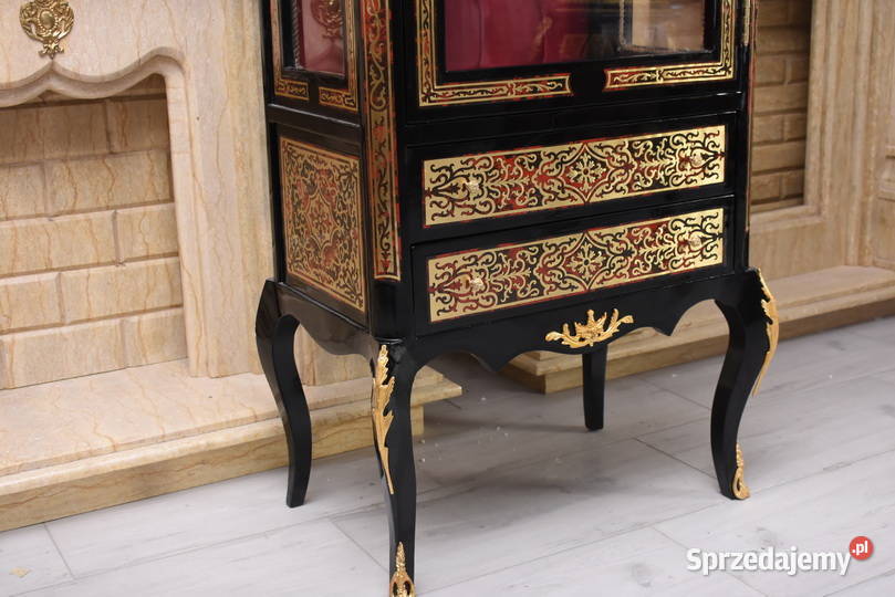 Ekskluzywna Witryna Boulle Przeszklona Rzeźbiona Kraków