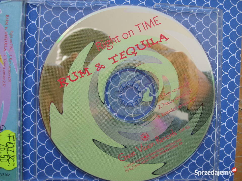 Singiel CD RIGHT ON TIME RUM TEQUILA 1996 Wołów