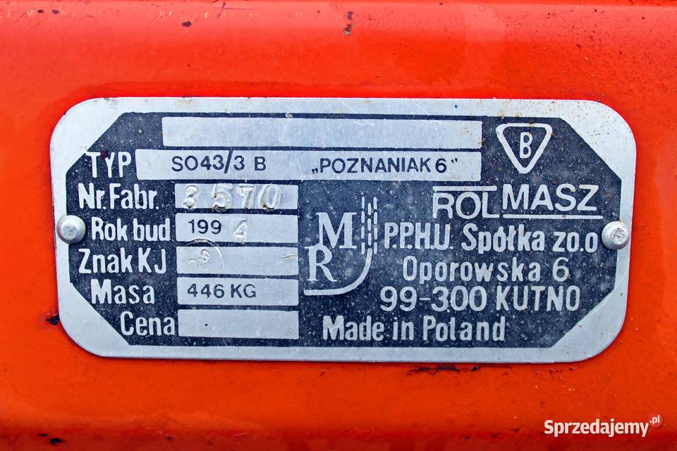 Siewnik do zboża POZNANIAK 6 27 przekładnia Gorzkowice sprzedam