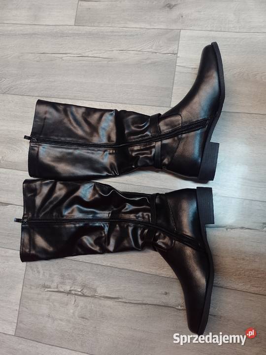 43 Czarne zdobione Kozaki oficerki biznesowe inna Kozaki Kraków