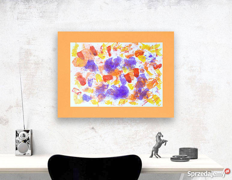 kolorowa dekoracja na ścianę grafika w ciepłych opolskie Opole sprzedam