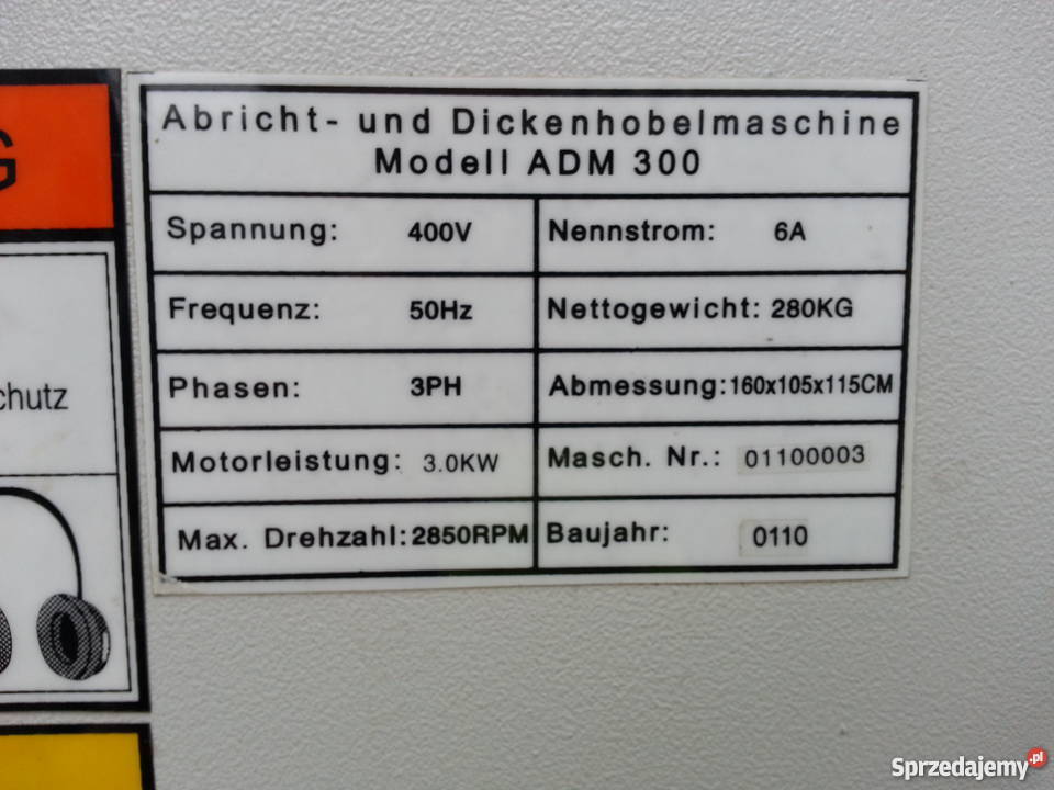 Strugarkogrubościówka BERNARDO ADM 300 Bolesławiec sprzedam
