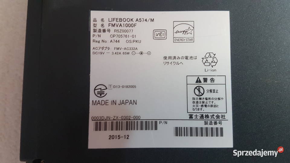 Laptop Fujitsu Lifebook A574M i54310M Dodatkowe wyjście VGA Opole