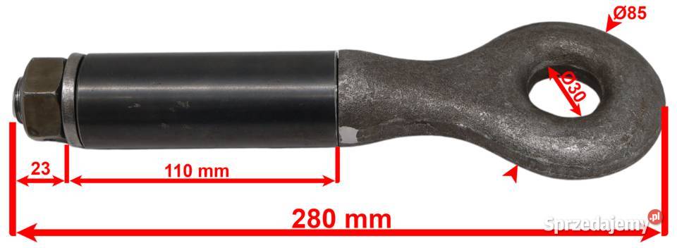 UCHO DYSZLA Zaczepu OBROTOWE Przyczepy Fi 30mm Solec Kujawski