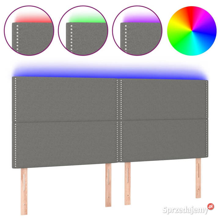 Zagłówek do łóżka z LED ciemnoszary 180x5x118128 Warszawa sprzedam