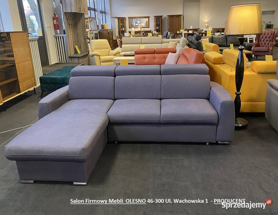 Nowy Narożnik 180x240 ze Spaniem NOVARA Tkanina Olesno