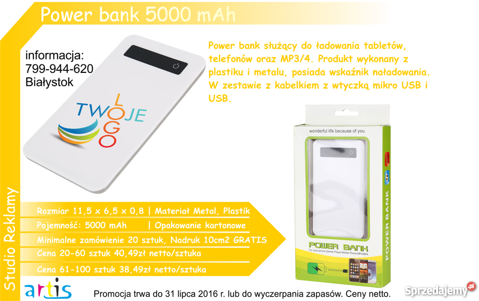 Gadżety Reklamowe 20 tysięcy produktów w ofercie Inne Białystok