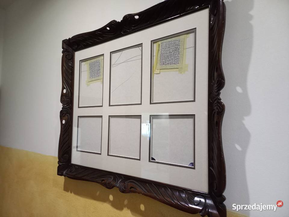Drewniana rzeźbiona rama do lustra