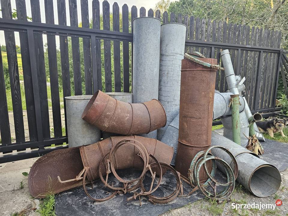 Rury metalowe 400mm kolana stalowe i ocynkowane Górno