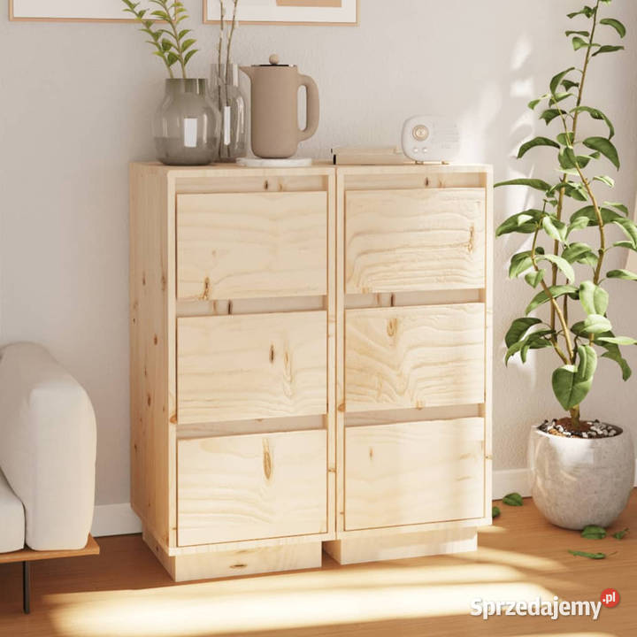 Szafki boczne 2 32x34x75 lite drewno sosnowe Warszawa sprzedam