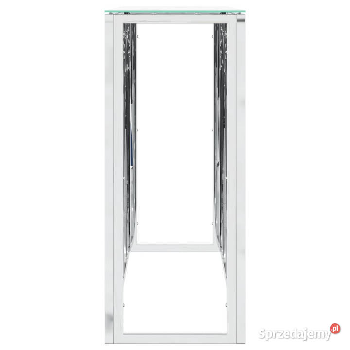 Stolik konsolowy srebrny 110x30x70 stal mazowieckie Warszawa