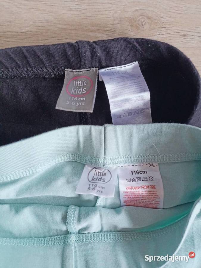 Legginsy dziewczęce 2pak morskie i czarne 116 mazowieckie Płock