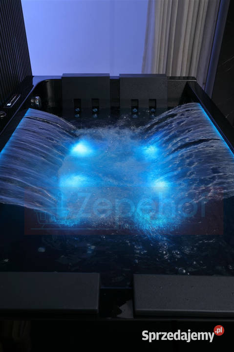 Wirujące dysze Czarna wanna z hydromasażem Wanny podlaskie