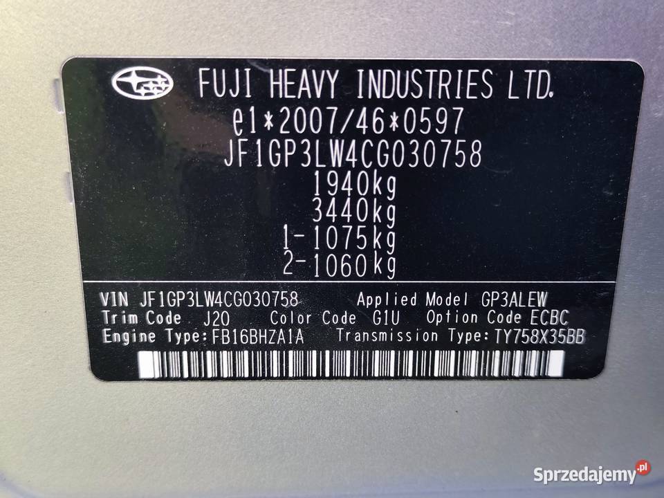 SUBARU XV 2012 16 benzyna 114 4x4 zadbany Michalów