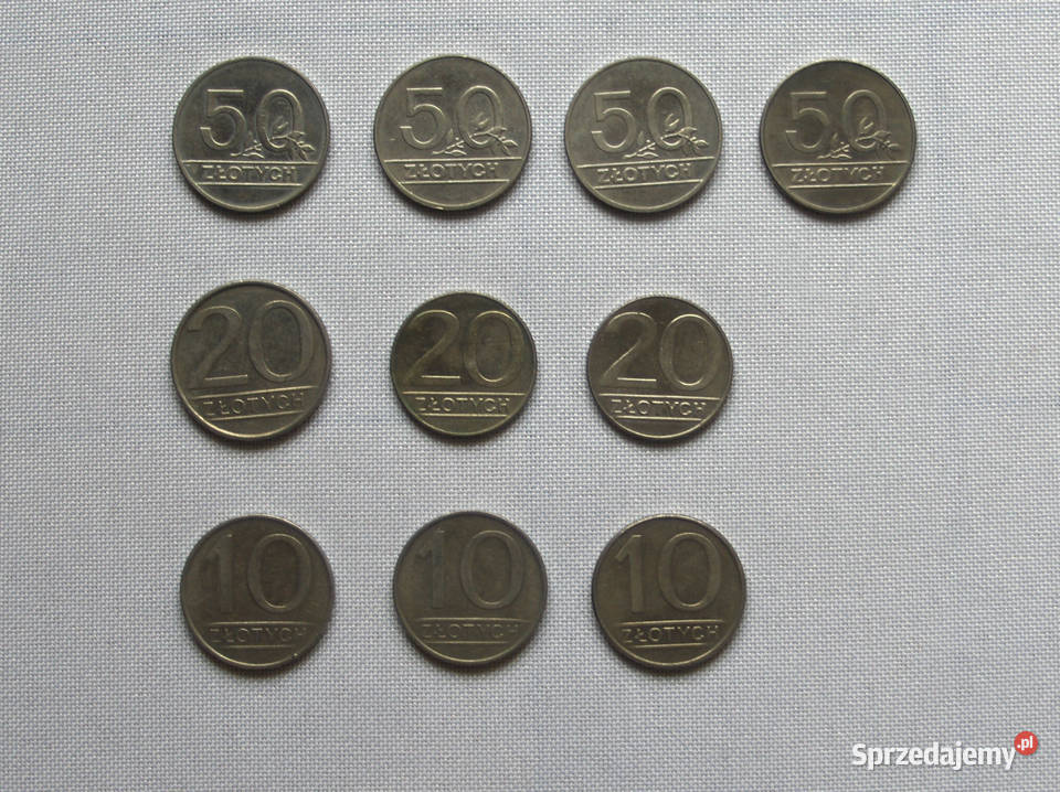 Monety 50 20 10 19861990 łódzkie Łódź