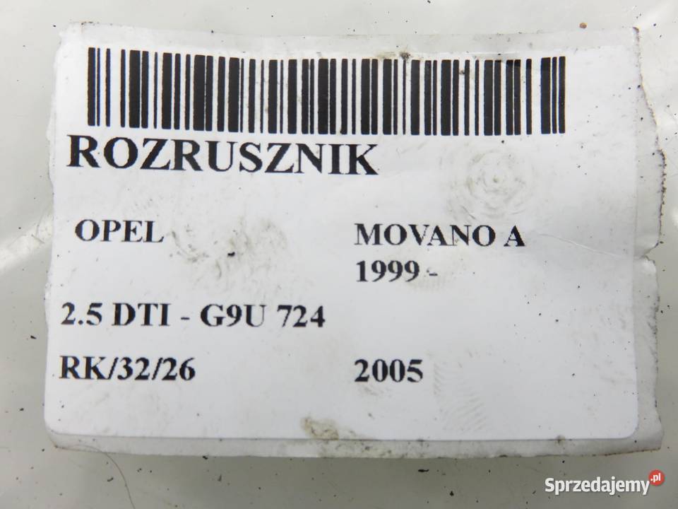 ROZRUSZNIK OPEL MOVANO A 25 DTI sprzedam
