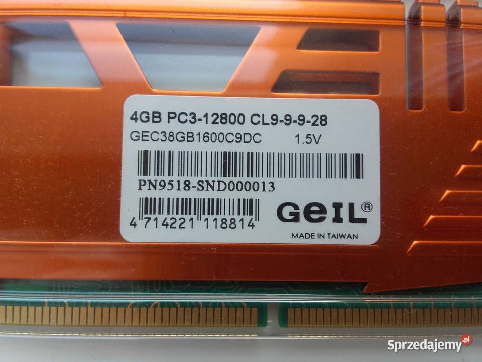 GeIL Enhance Corsa DDR3 8GB 2x4GB 1600MHz PC3 GEIL Pamięci Bydgoszcz