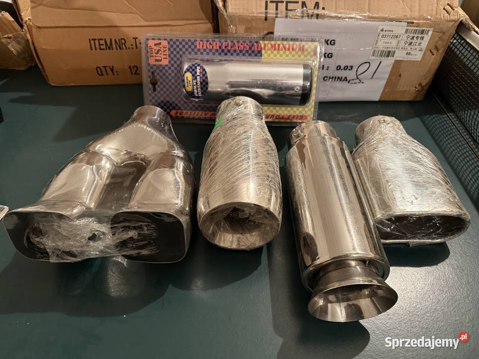 Końcówki wydechów tłumiki paleta 34 nowe Motoryzacja Grodzisk Wielkopolski sprzedam