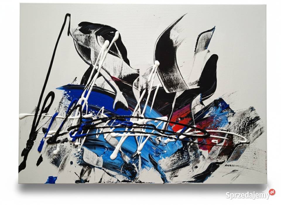 Obraz Abstrakcja Ręcznie Malowany 55x75 Obrazki i obrazy