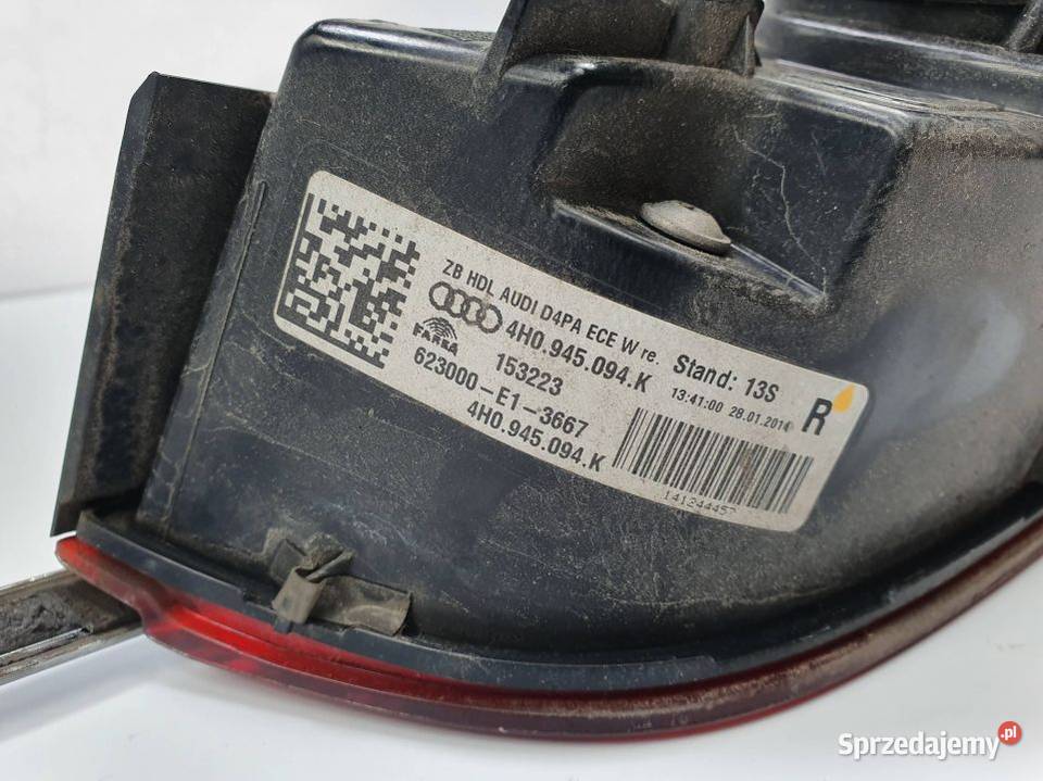 LAMPY TYLNE KOMPLET AUDI A8 L D4 LIFT kujawsko-pomorskie Lipno