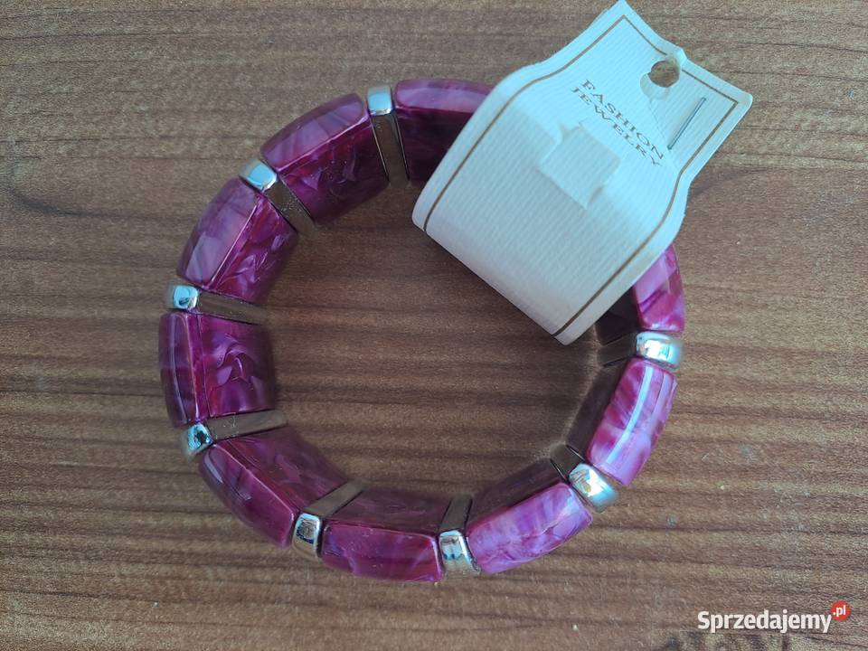 PRL Bransoletka szeroka na żyłce fioletowa sprzedam