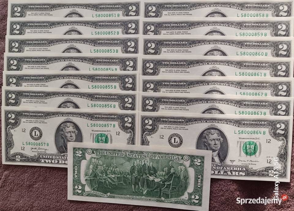 15 x 2 USA 2017 r TJefferson menLSan Francisco Numizmatyka