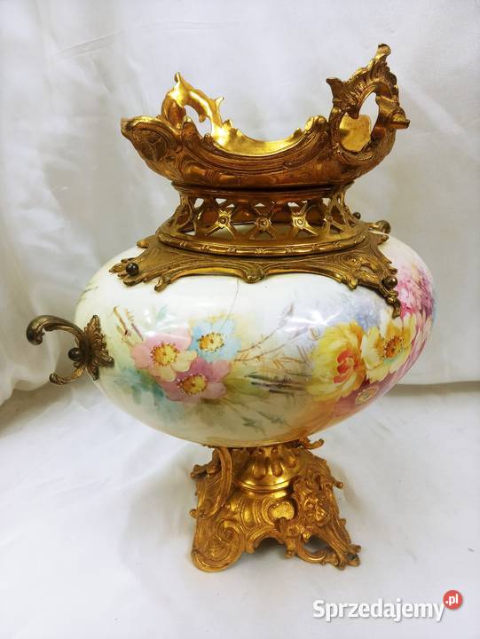 Śliczny wazon Brąz Porcelana Empir 19 w Nowa Sól