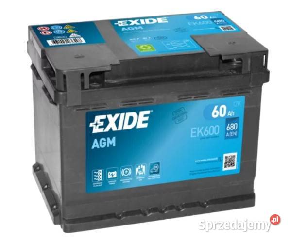 Akumulator EXIDE AGM STARTSTOP EK600 60Ah 680A Wałbrzych