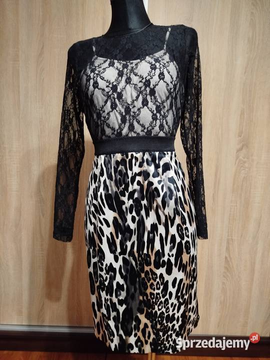 Elegancka sukienka rozmiar 42 czarny Biecz sprzedam