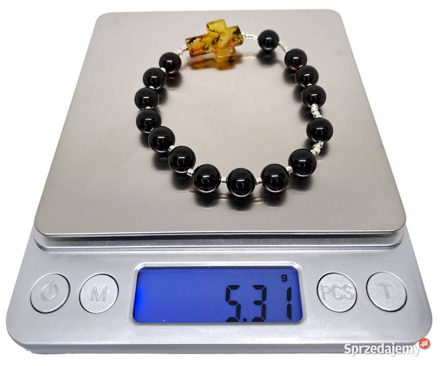 Bransoletka dziesiątka różańca z bursztynu Warszawa