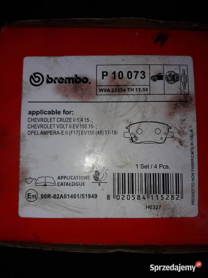 klocki hamulcowe brembo chevrolet cruz 2 osobowe Przemyśl