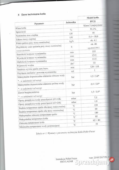 Sprzedam Kocioł na pellet Lazar Focus PF21 18 KW Machnacz sprzedam
