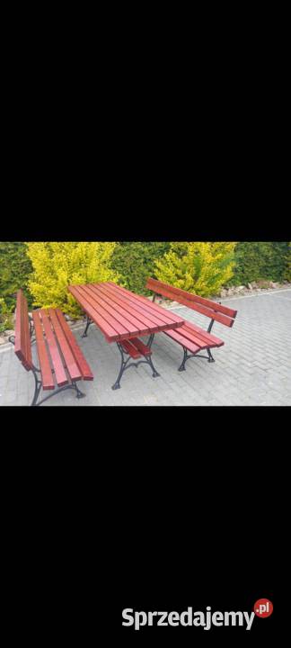 Ławka ogrodowa 200 na żeliwnych nogach podkarpackie Haczów