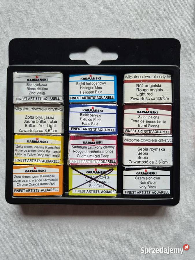 Akwarele Karmański 18 pełnych kostek NOWE Plus