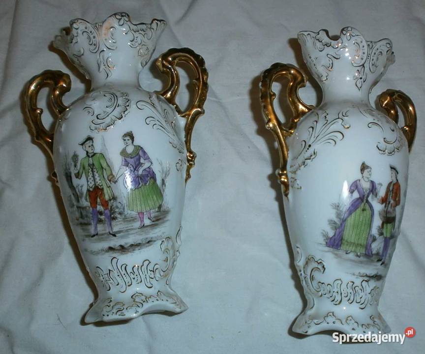 Piękny Porcelanowy Komplet w Stylu Miśnieńskim Kraków sprzedam