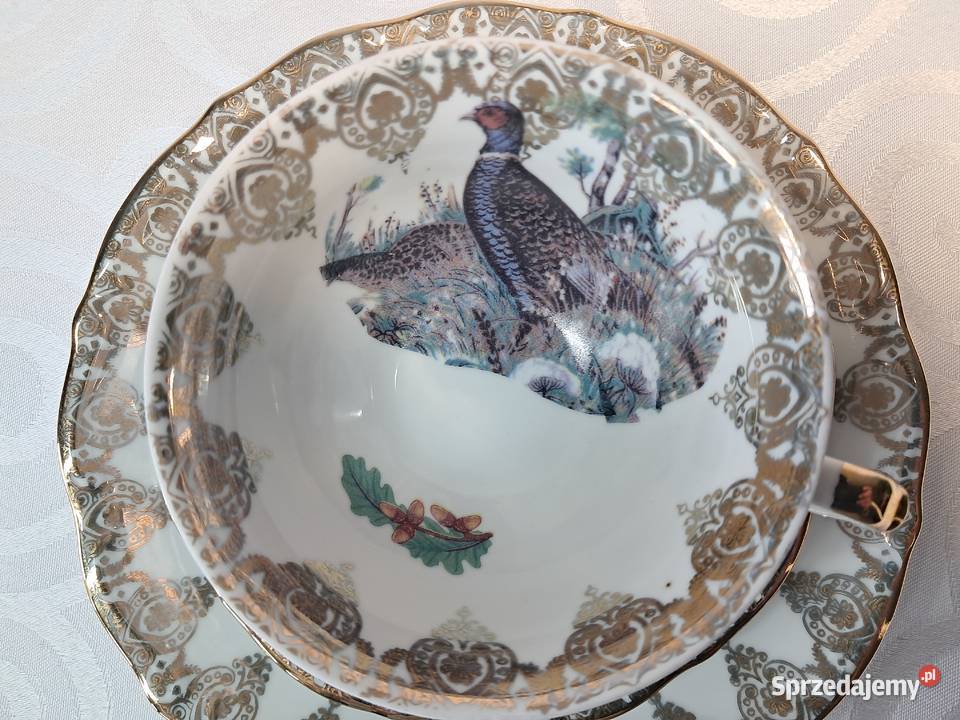 Filiżanka 2 talerzyki trio Royal Collection Strzelce Krajeńskie