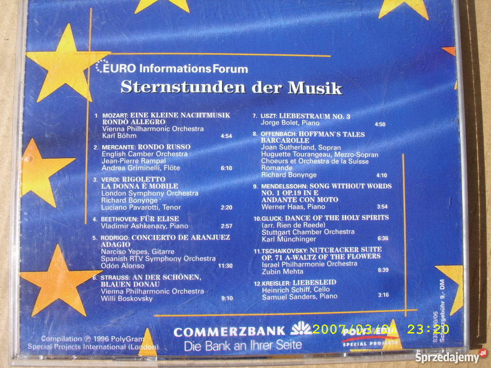 CD STERNSTUNDEN DER MUSIC POLYGRAM Kultura i Rozrywka Wołów
