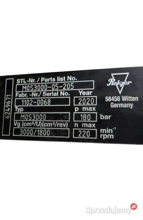 Pleiger M0S300005205 Silnik hydrauliczny 180 Bar Poznań