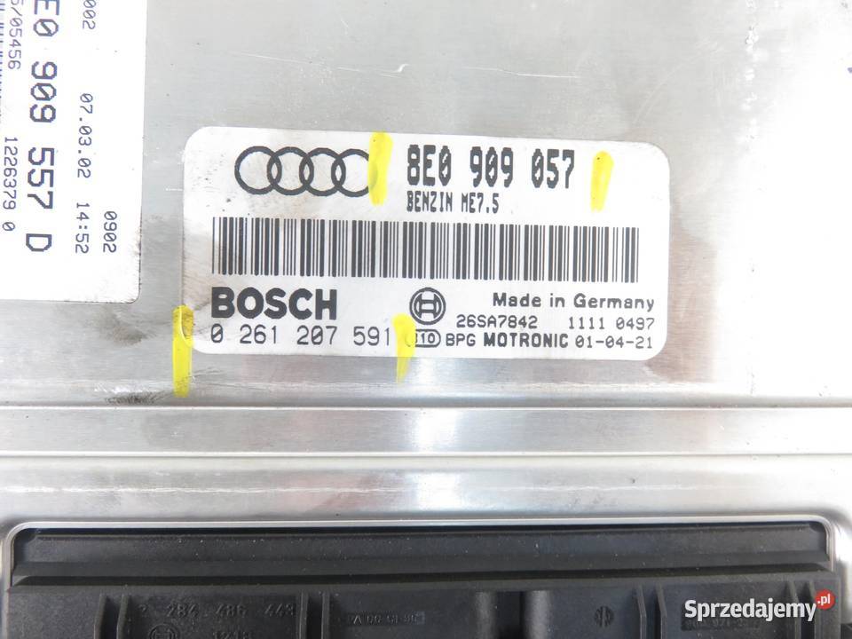 STEROWNIK AUDI A4 B6 20 ALT 8E0909057 0261207591