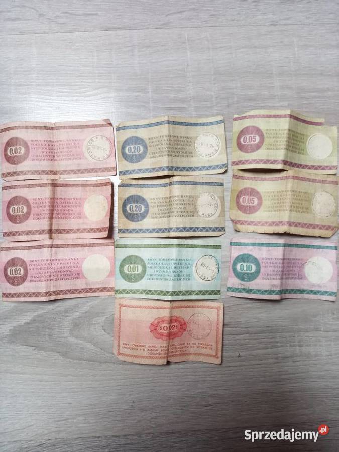 Bony towarowe Pekao z okresu PRLu Numizmatyka dolnośląskie Świdnica