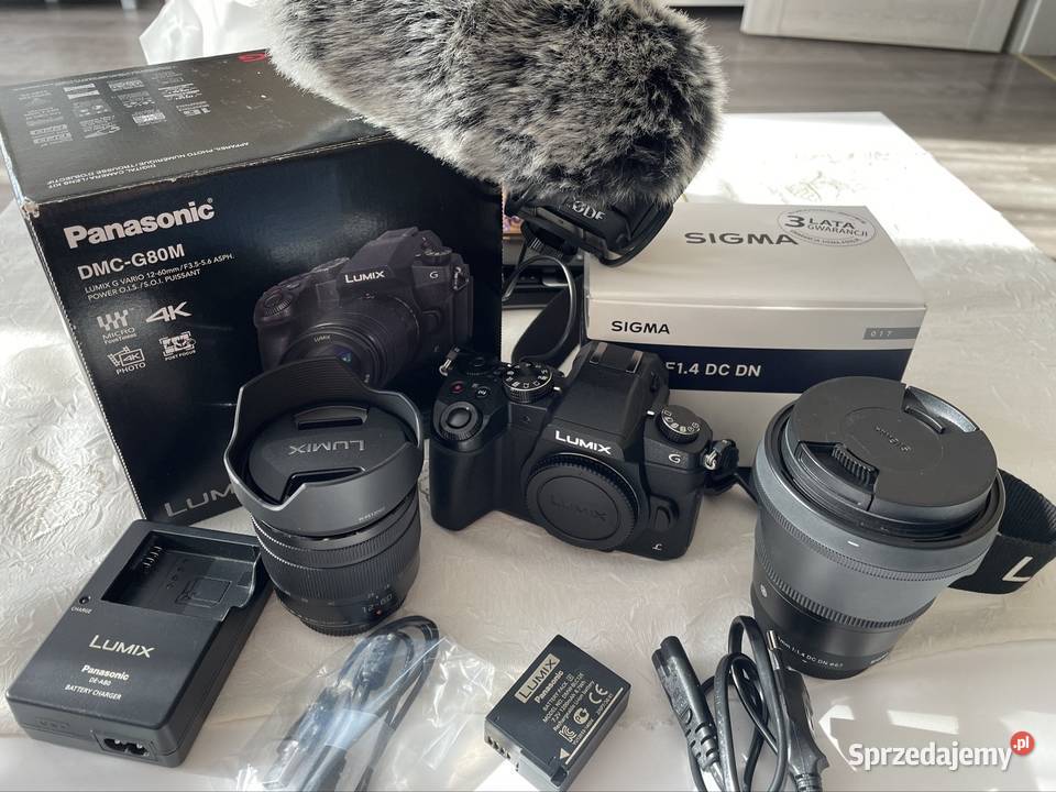 Lumix G80M Sigma 16mm f14 Rode videomic pro