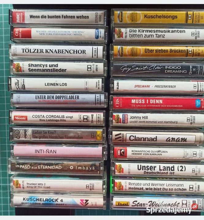 Kasety magnetofonowe audio zestaw 24 różne 3 i więcej śląskie