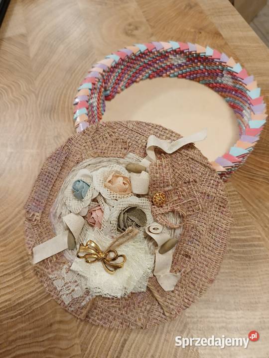 szkatułka origami modułowe rekodzieło Bolesławiec