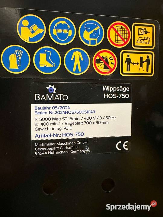 Piła wahadłowa Cyrkularka Niemiecka tarcza 700