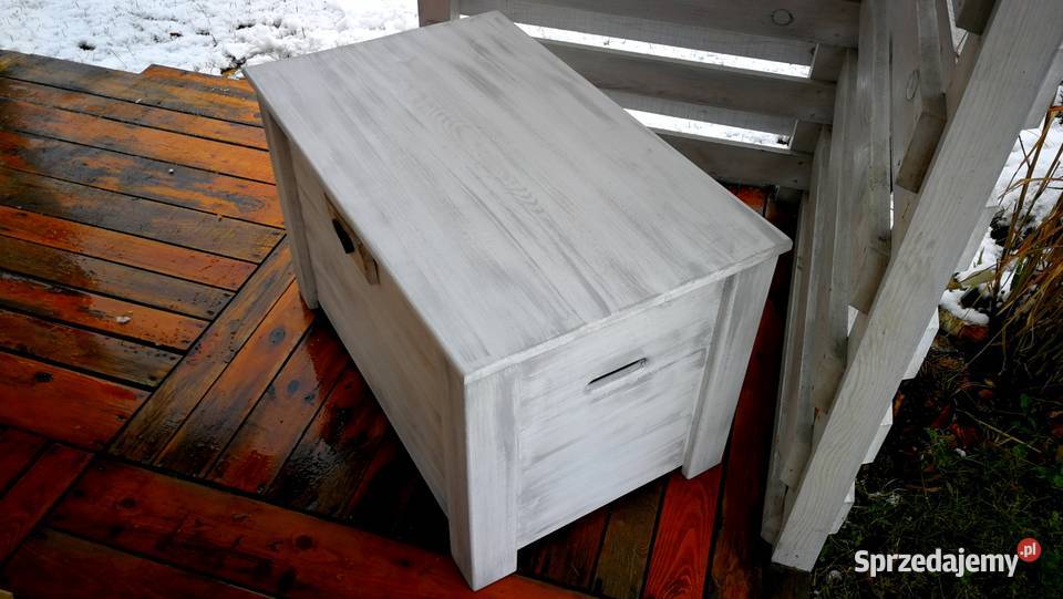 Skrzynia drewniana jako stolik kawowy ława Radków sprzedam